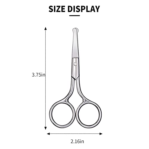Nose Hair Scissors,eyebrow Scissors , Stainless Steel Small Scissors Round Ti...
