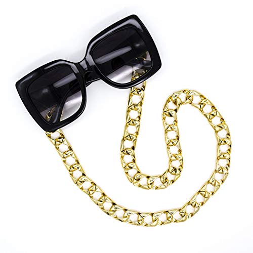 Asooll Gold Eyeglass Chain Metal Sunglass Necklace Holder Strap Fashion Eyewe...