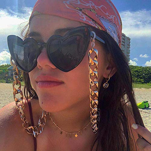 Asooll Gold Eyeglass Chain Metal Sunglass Necklace Holder Strap Fashion Eyewe...