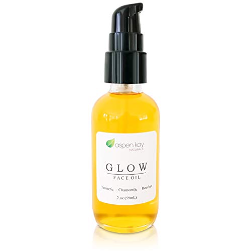 Glow - Turmeric & Rosehip Face Oil, Natural & Organic Face Moisturizer with T...