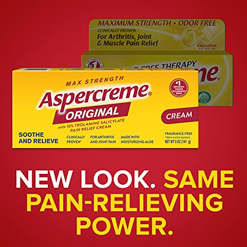 Aspercreme Maximum Strength Pain Relief Cream with Aloe, 5 oz, for Arthritis,...