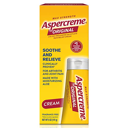 Aspercreme Maximum Strength Pain Relief Cream with Aloe, 5 oz, for Arthritis,...