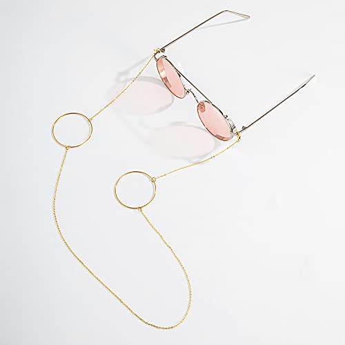 Asphire Gothic Circle Eyeglass Chain Necklace Dainty Sunglasses Holder Cords