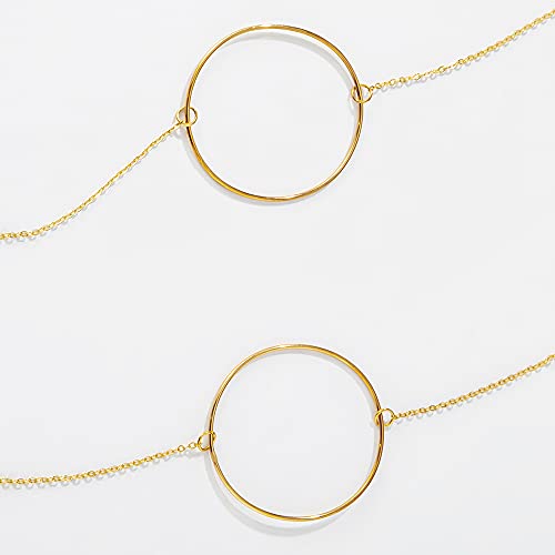 Asphire Gothic Circle Eyeglass Chain Necklace Dainty Sunglasses Holder Cords