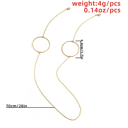 Asphire Gothic Circle Eyeglass Chain Necklace Dainty Sunglasses Holder Cords