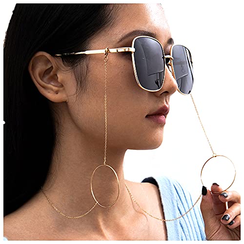 Asphire Gothic Circle Eyeglass Chain Necklace Dainty Sunglasses Holder Cords