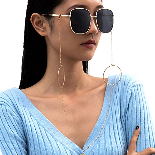 Asphire Gothic Circle Eyeglass Chain Necklace Dainty Sunglasses Holder Cords