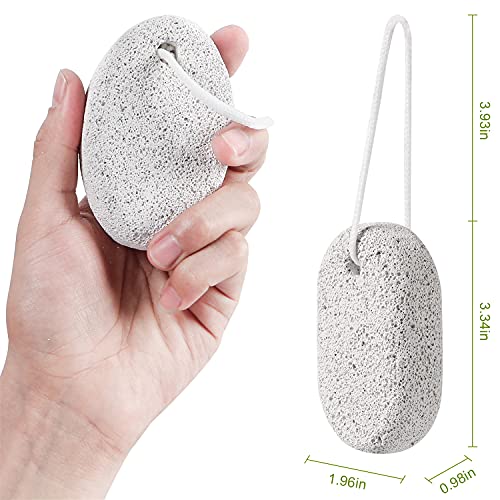 2PCS Natural Pumice Stone for Feet - Asqraqo Lava Pedicure Tools Hard Skin Ca...