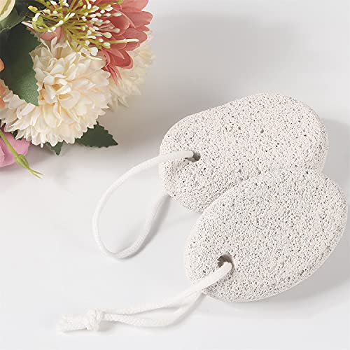 2PCS Natural Pumice Stone for Feet - Asqraqo Lava Pedicure Tools Hard Skin Ca...