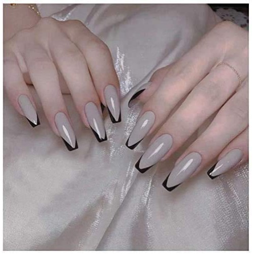 French Smile Line Cutter, Manicure Staniless Steel C Shape Edge Trimmer Templ...