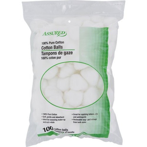 Assured Cotton Balls 100 % Cotton - 100 count