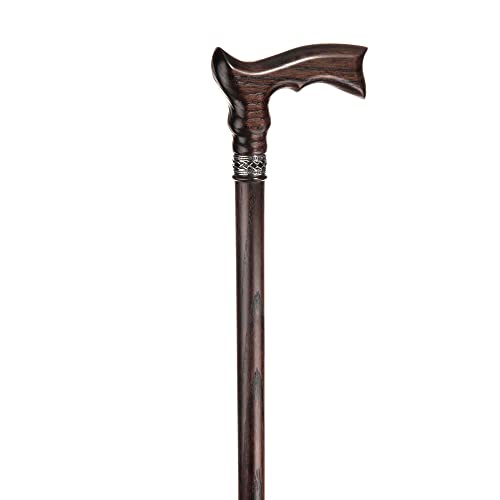 Hand Carved Ergonomic Wooden Walking Cane for Men and Women - Stylish Men's O...