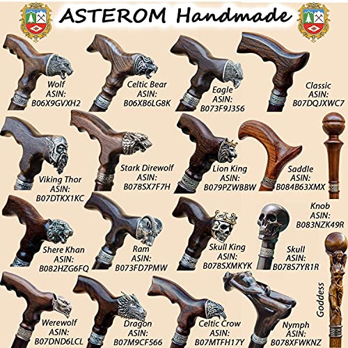 Hand Carved Ergonomic Wooden Walking Cane for Men and Women - Stylish Men's O...