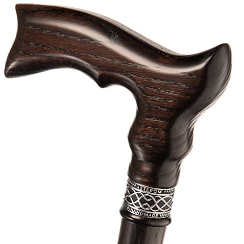 Hand Carved Ergonomic Wooden Walking Cane for Men and Women - Stylish Men's O...