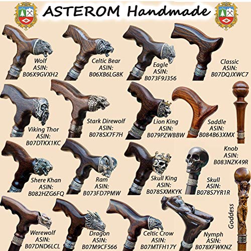 Handmade Ergonomic Wooden Walking Cane for Men and Women - Stylish Derby Oak ...