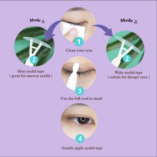Asther Eyelid Tape, Eyelid Tape for Droopy Eyes, Eyelid Lifter Strips, Hooded...