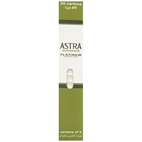 Astra Platinum Double Edge Safety Razor Blades ,100 Count (Pack of 1)