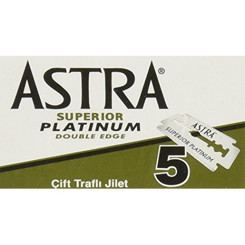 Astra Platinum Double Edge Safety Razor Blades ,100 Count (Pack of 1)
