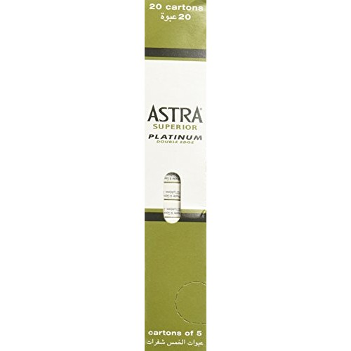 Astra Platinum Double Edge Safety Razor Blades ,100 Count (Pack of 1)