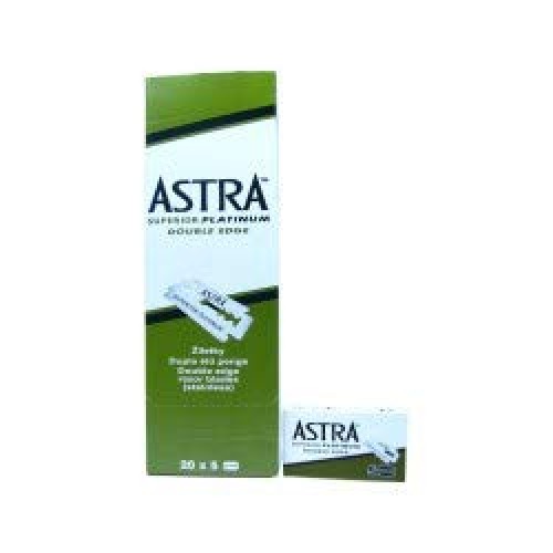 Astra Superior Platinum Double Edge Shaving Razor Blades 100 Pcs Barber Favor...
