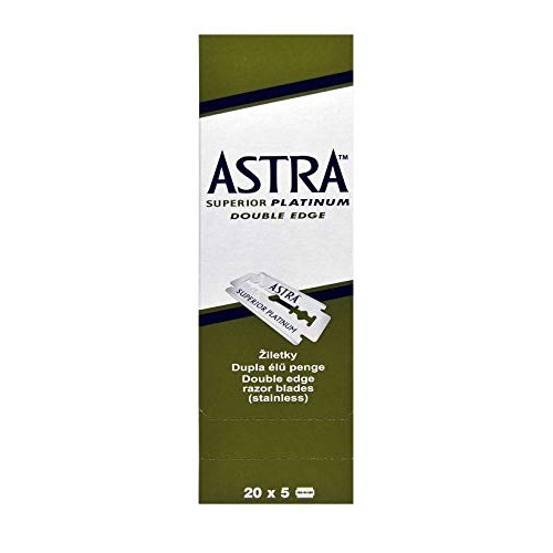 Astra Superior Platinum Double Edge Shaving Razor Blades 100 Pcs Barber Favor...