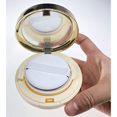 ASTRQLE 15ml 0.5oz Empty Luxurious Golden Portable Make-up Powder Container A...