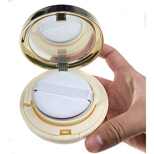 ASTRQLE 15ml 0.5oz Empty Luxurious Golden Portable Make-up Powder Container A...