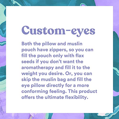 ASUTRA Silk Eye Pillow for Sleep, Purple | Filled w/Lavender & Flax Seeds | W...