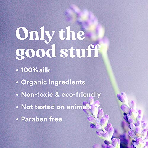 ASUTRA Silk Eye Pillow for Sleep, Purple | Filled w/Lavender & Flax Seeds | W...