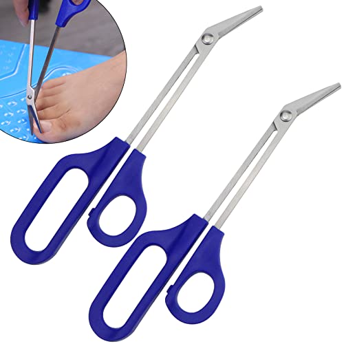 2 PACK Long Handle Toenail Clippers Scissors for Seniors,Toe Nail Cuticle Sci...