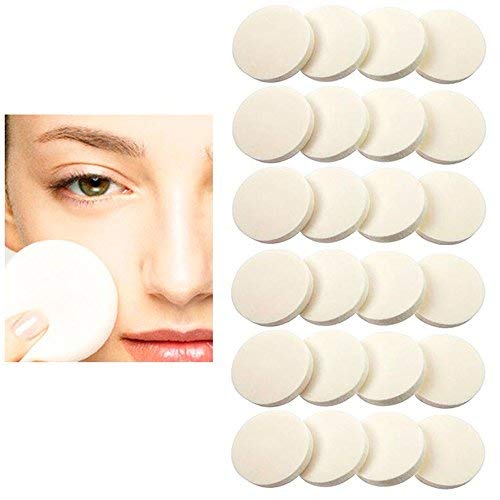 48 Cosmetic Sponge Round Foam Pad Make Up Applicator Foundation Powder Blender