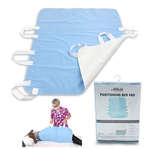 Atcha Ba Waterproof Positioning Bed Pad with 6 Handles, Reusable Incontinence...