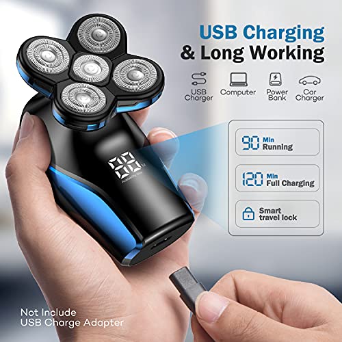 ATEEN Head Shaver, Wet & Dry Electric Razor for a Perfect Bald Look, 5D Float...