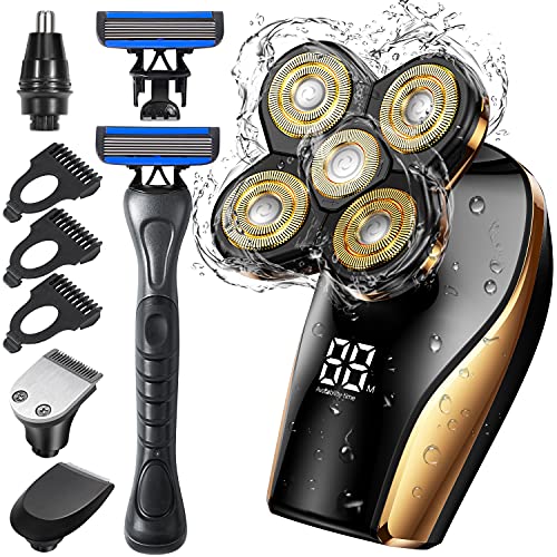 ATEEN Head Shaver, Wet & Dry Electric Razor for a Perfect Bald Look, 5D Float...