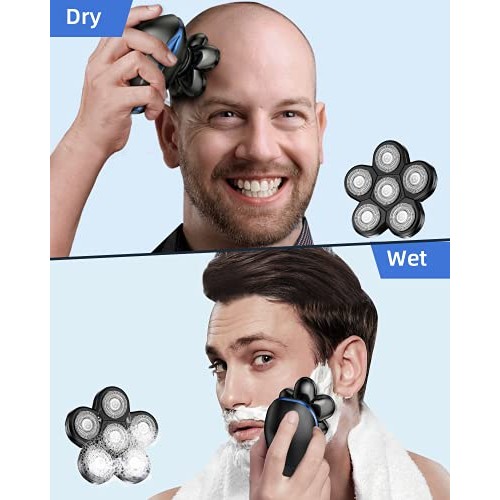 Head Shaver for Men Electric Razor Upgrade 6D Floating Electric Shaver 5 in 1...