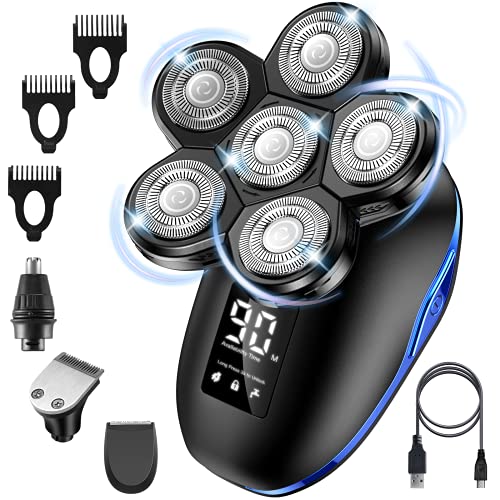 Head Shaver for Men Electric Razor Upgrade 6D Floating Electric Shaver 5 in 1...