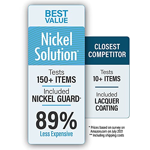 Nickel Solution – 1 Nickel Alert Testing Solution & 1 Nickel Guard Protective...