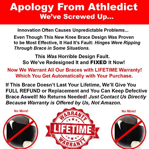 Hinged Knee Brace Support with Strap & Side Patella Stabilizers for Protectio...