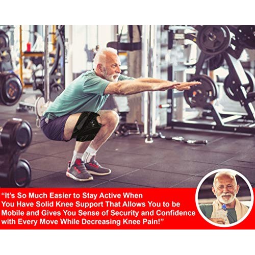 Hinged Knee Brace Support with Strap & Side Patella Stabilizers for Protectio...