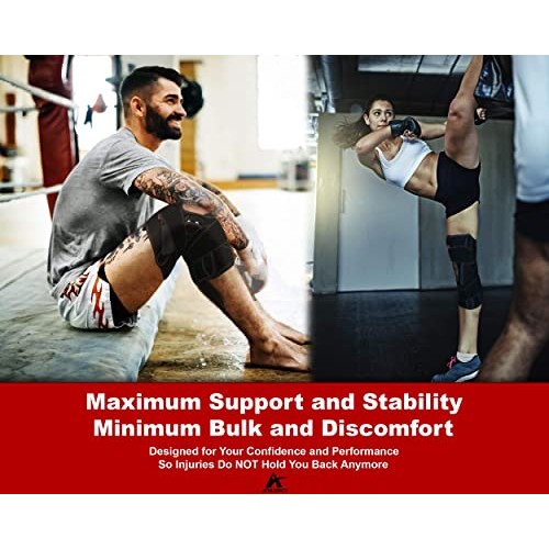 Hinged Knee Brace Support with Strap & Side Patella Stabilizers for Protectio...