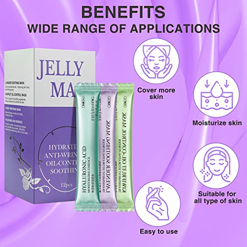 Jelly Mask for Skin Care, Lavender Gel Face Mask for whitening, Jelly Face Ma...