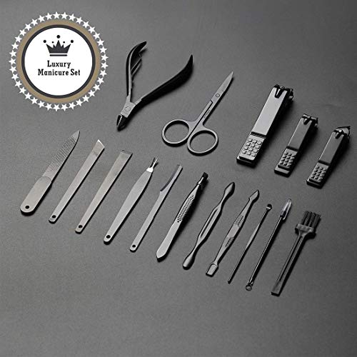Gifts for Men/Women, Stainless Steel Manicure Set with PU leather case, Perso...