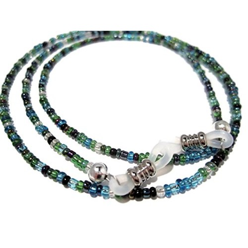 ATLanyards - Eyeglass Chain for Women - Peacock Seed Bead Eyeglass Strap - Gl...