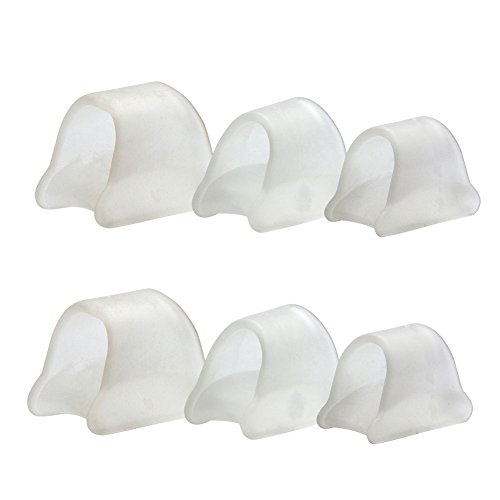 Gel Hammer Toe Support Splint Crutch, 4 Pack, Large, Hammertoe Straightener S...