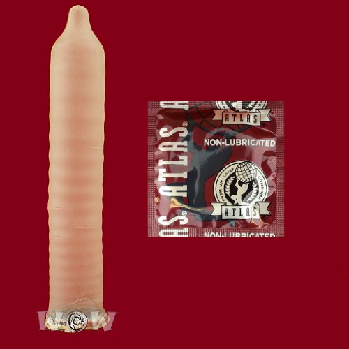 Atlas Non-Lubricated Latex Condoms, 100 Count