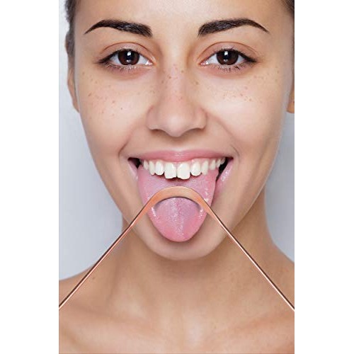 Atmiko Tongue Scraper, Ayurvedic Tongue Cleaner (Pack of 2) Pure Copper Metal...