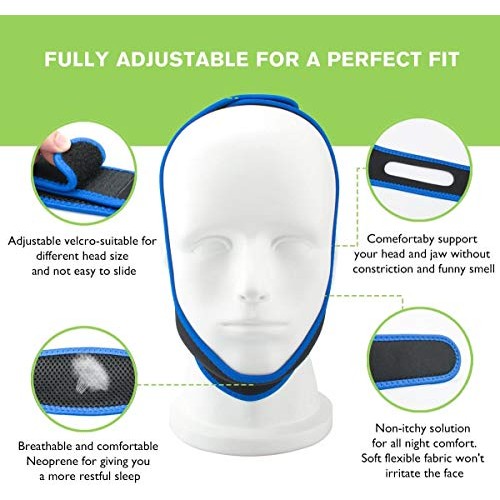Anti Snoring Chin Straps,Ajustable Stop Snoring Solution Snore Reduction Slee...