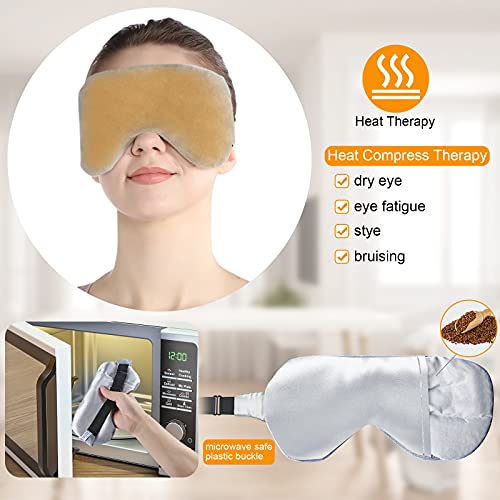 Atsuwell Eye Compress Moist Heat and Cold Therapy Sleep Eye Mask for Dry Eyes...