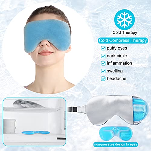 Atsuwell Eye Compress Moist Heat and Cold Therapy Sleep Eye Mask for Dry Eyes...