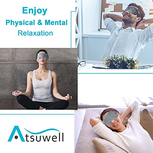Atsuwell Eye Compress Moist Heat and Cold Therapy Sleep Eye Mask for Dry Eyes...
